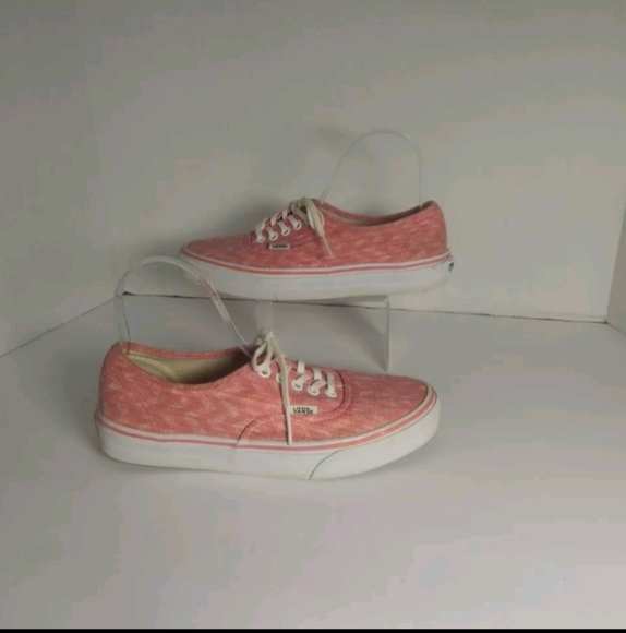 Vans Sneakers Off the Wall Pink, White Chevron WMs 8.5 Mens 7Sneakers Flats READ - Picture 1 of 6